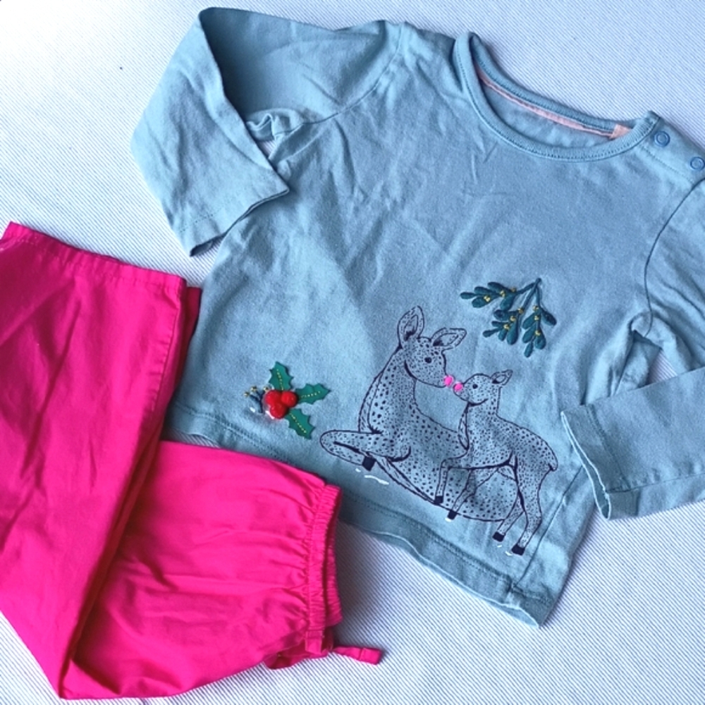 Mini Boden Holiday Deer Long Sleeve Tee
